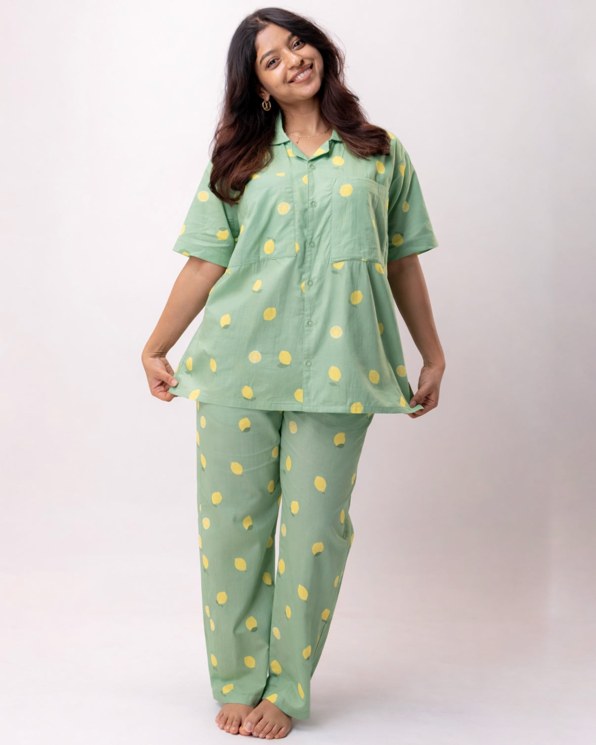The Braless Shirt & Pyjama Set
