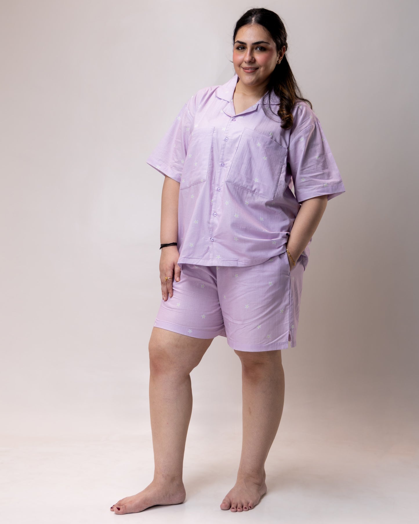 The Braless Shirt & Shorts Set