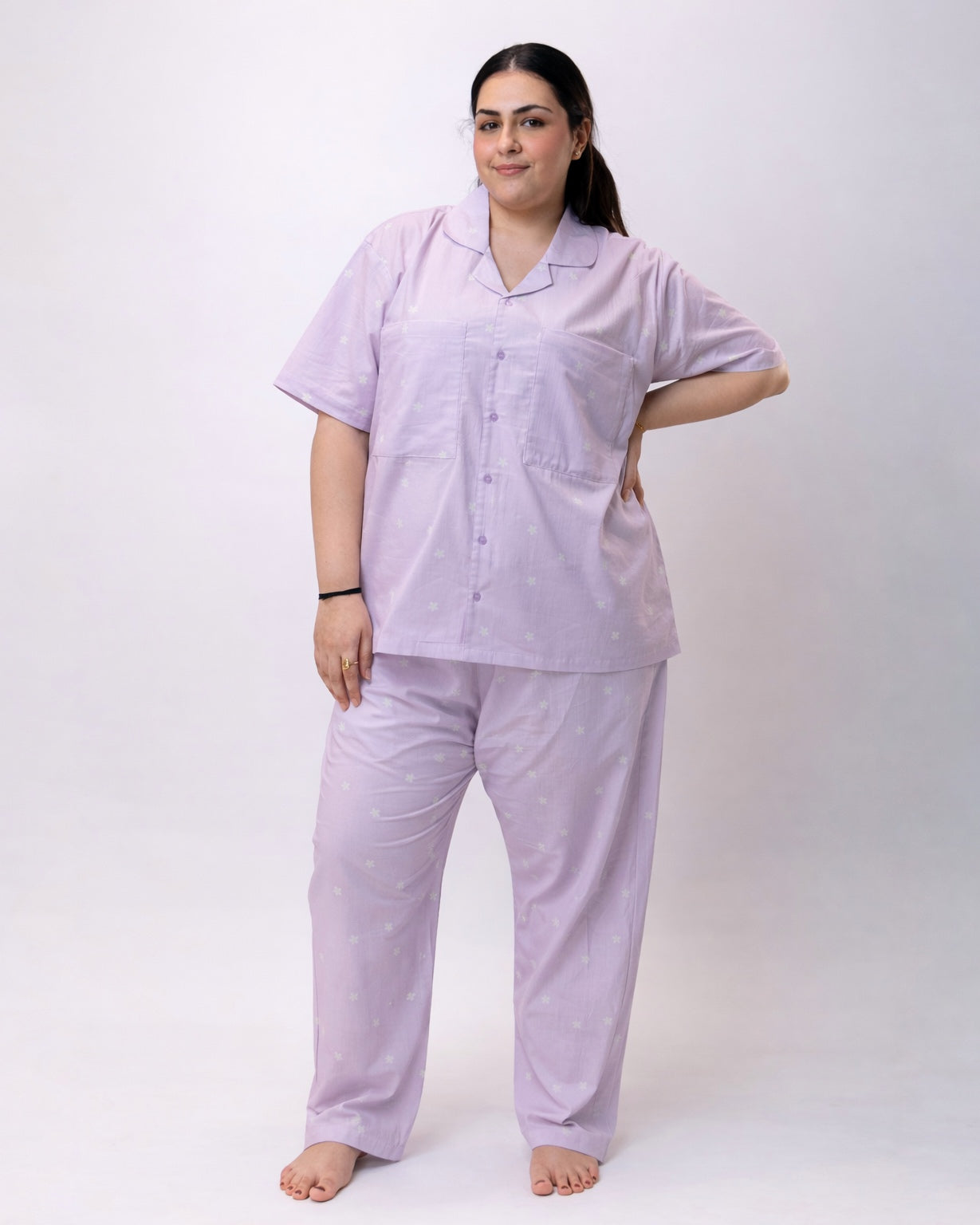 The Braless Shirt & Pyjama Set
