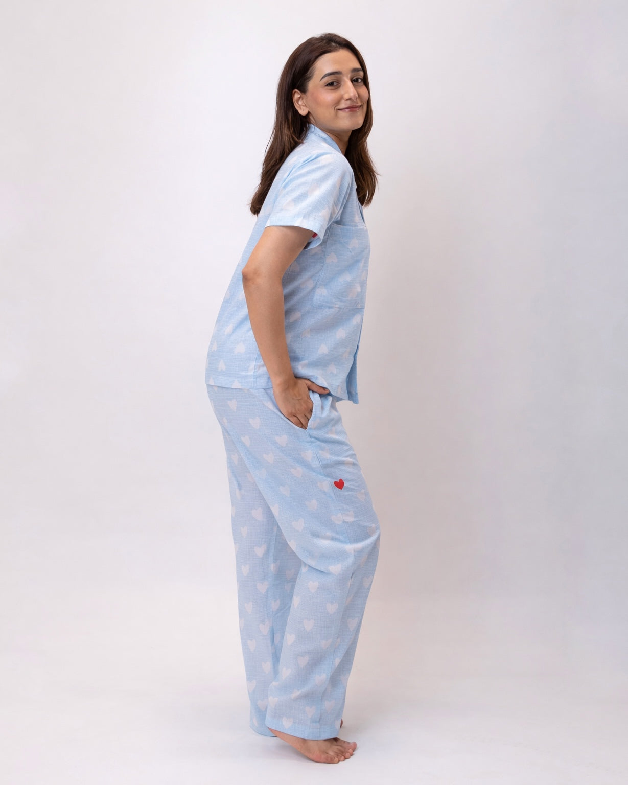The Braless Shirt & Pyjama Set