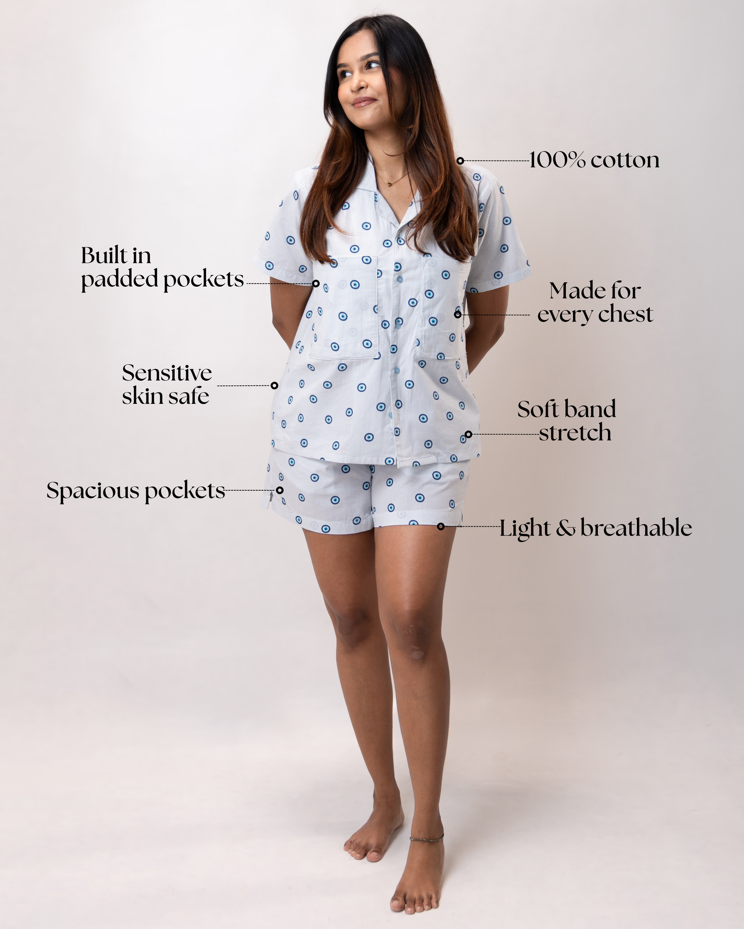 The Braless Shirt & Shorts Set