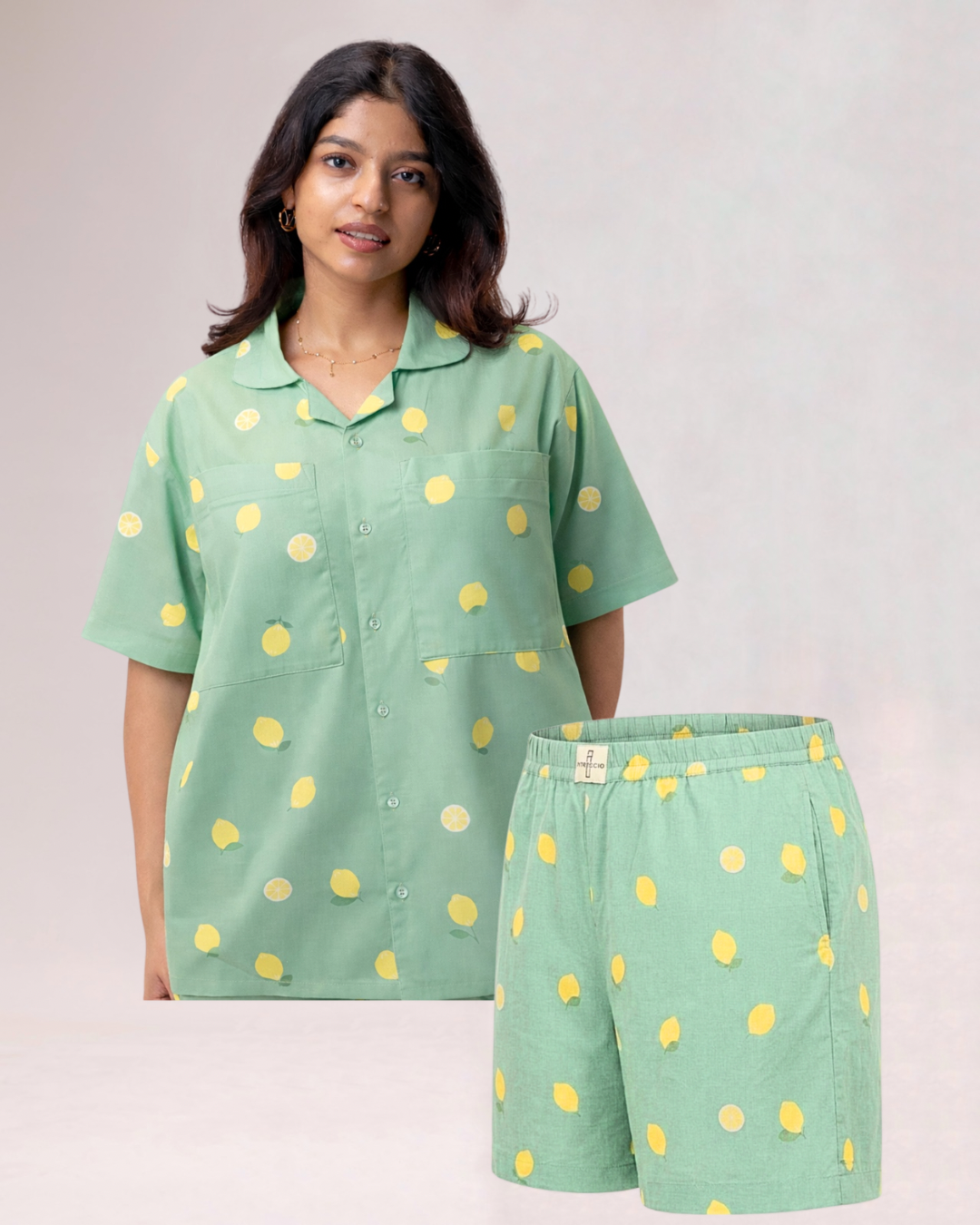 The Braless Shirt & Shorts Set